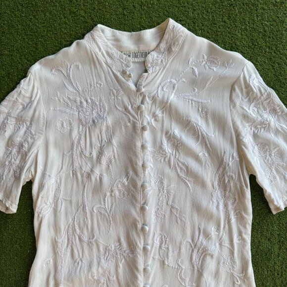 Together! Embroidered Button Blouse - Picture 2 of 3